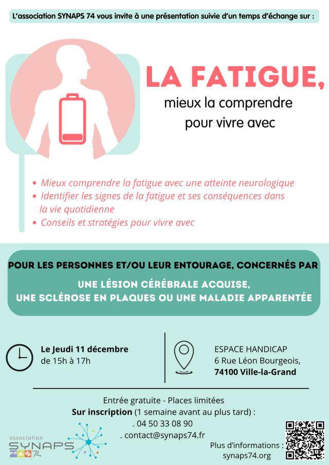 RDV SYNAPS, La fatigue   dec25